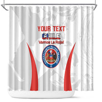 Custom Chile Football Shower Curtain 2024 Vamos La Roja - White