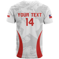 Custom Chile Football T Shirt 2024 Vamos La Roja - White - Wonder Print Shop