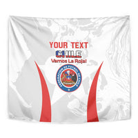 Custom Chile Football Tapestry 2024 Vamos La Roja - White - Wonder Print Shop