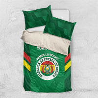 Custom Bolivia Football Bedding Set 2024 Vamos La Verde - Green - Wonder Print Shop