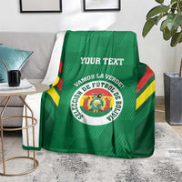 Custom Bolivia Football Blanket 2024 Vamos La Verde - Green
