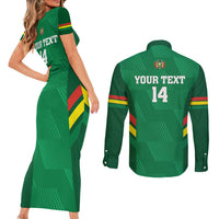 Custom Bolivia Football Couples Matching Short Sleeve Bodycon Dress and Long Sleeve Button Shirt 2024 Vamos La Verde - Green - Wonder Print Shop