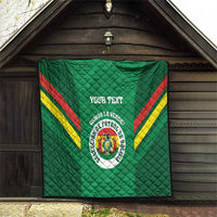 Custom Bolivia Football Quilt 2024 Vamos La Verde - Green - Wonder Print Shop