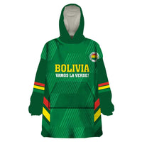 Custom Bolivia Football Wearable Blanket Hoodie 2024 Vamos La Verde - Green - Wonder Print Shop