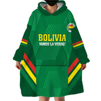 Custom Bolivia Football Wearable Blanket Hoodie 2024 Vamos La Verde - Green - Wonder Print Shop