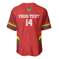 Custom Bolivia Football Baseball Jersey 2024 Vamos La Verde - Red - Wonder Print Shop