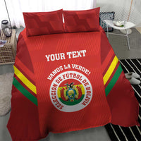 Custom Bolivia Football Bedding Set 2024 Vamos La Verde - Red - Wonder Print Shop