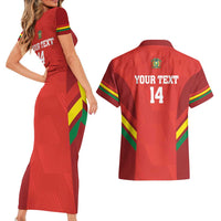 Custom Bolivia Football Couples Matching Short Sleeve Bodycon Dress and Hawaiian Shirt 2024 Vamos La Verde - Red - Wonder Print Shop