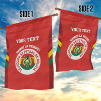 Custom Bolivia Football Garden Flag 2024 Vamos La Verde - Red - Wonder Print Shop
