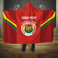 Custom Bolivia Football Hooded Blanket 2024 Vamos La Verde - Red