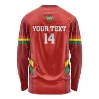 Custom Bolivia Football Long Sleeve Shirt 2024 Vamos La Verde - Red - Wonder Print Shop