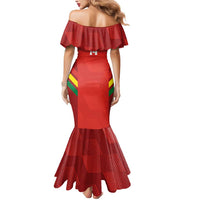 Custom Bolivia Football Mermaid Dress 2024 Vamos La Verde - Red - Wonder Print Shop