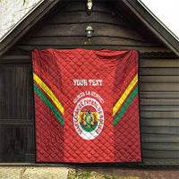 Custom Bolivia Football Quilt 2024 Vamos La Verde - Red - Wonder Print Shop