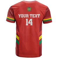 Custom Bolivia Football T Shirt 2024 Vamos La Verde - Red - Wonder Print Shop