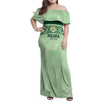 Custom La Verde Bolivia Football Family Matching Off Shoulder Maxi Dress and Hawaiian Shirt Est 1926 Newest Version - Wonder Print Shop