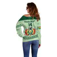 Custom La Verde Bolivia Football Off Shoulder Sweater Est 1926 Newest Version - Wonder Print Shop