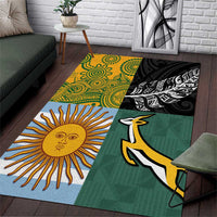Rugby 2025 Championship Area Rug Combination of Southern Hemisphere Countries - Wonder Print Shop