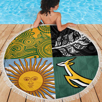 Rugby 2025 Championship Beach Blanket Combination of Southern Hemisphere Countries - Wonder Print Shop