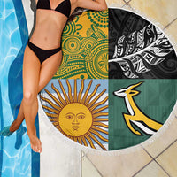 Rugby 2025 Championship Beach Blanket Combination of Southern Hemisphere Countries - Wonder Print Shop