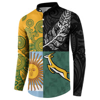 Personalised Rugby 2025 Championship Button Sweatshirt Combination of Southern Hemisphere Countries - Wonder Print Shop