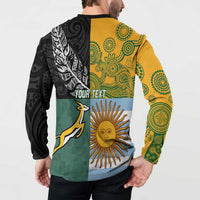 Personalised Rugby 2025 Championship Button Sweatshirt Combination of Southern Hemisphere Countries - Wonder Print Shop