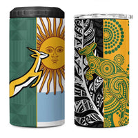 Rugby 2025 Championship 4 in 1 Can Cooler Tumbler Combination of Southern Hemisphere Countries - Wonder Print Shop
