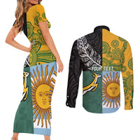 Personalised Rugby 2025 Championship Couples Matching Short Sleeve Bodycon Dress and Long Sleeve Button Shirt Combination of Southern Hemisphere Countries - Wonder Print Shop