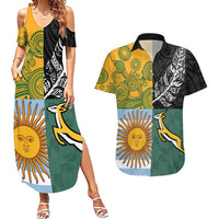 Personalised Rugby 2025 Championship Couples Matching Summer Maxi Dress and Hawaiian Shirt Combination of Southern Hemisphere Countries - Wonder Print Shop