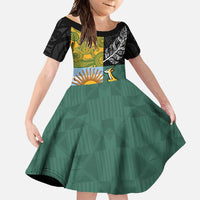 Personalised Rugby 2025 Championship Family Matching Off Shoulder Maxi Dress and Hawaiian Shirt Combination of Southern Hemisphere Countries - Wonder Print Shop