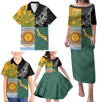 Personalised Rugby 2025 Championship Family Matching Puletasi and Hawaiian Shirt Combination of Southern Hemisphere Countries - Wonder Print Shop