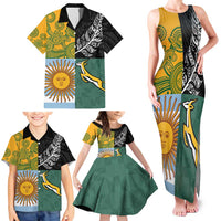 Personalised Rugby 2025 Championship Family Matching Tank Maxi Dress and Hawaiian Shirt Combination of Southern Hemisphere Countries - Wonder Print Shop