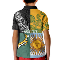 Personalised Rugby 2025 Championship Kid Polo Shirt Combination of Southern Hemisphere Countries - Wonder Print Shop