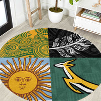 Rugby 2025 Championship Round Carpet Combination of Southern Hemisphere Countries - Wonder Print Shop