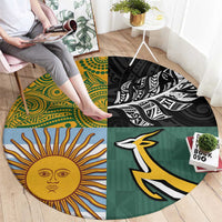Rugby 2025 Championship Round Carpet Combination of Southern Hemisphere Countries - Wonder Print Shop