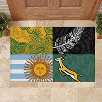 Rugby 2025 Championship Rubber Doormat Combination of Southern Hemisphere Countries - Wonder Print Shop