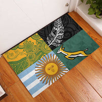 Rugby 2025 Championship Rubber Doormat Combination of Southern Hemisphere Countries - Wonder Print Shop