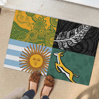 Rugby 2025 Championship Rubber Doormat Combination of Southern Hemisphere Countries - Wonder Print Shop