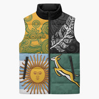 Personalised Rugby 2025 Championship Sleeveless Puffer Jacket Combination of Southern Hemisphere Countries - Wonder Print Shop