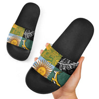 Rugby 2025 Championship Slide Sandals Combination of Southern Hemisphere Countries - Wonder Print Shop