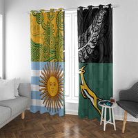 Rugby 2025 Championship Window Curtain Combination of Southern Hemisphere Countries - Wonder Print Shop