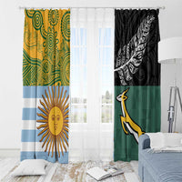 Rugby 2025 Championship Window Curtain Combination of Southern Hemisphere Countries - Wonder Print Shop