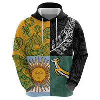 Personalised Rugby 2025 Championship Zip Hoodie Combination of Southern Hemisphere Countries - Wonder Print Shop