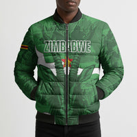 Custom Zimbabwe Rugby 2026 Bomber Puffer Jacket Go Sables Sporty Grunge Style
