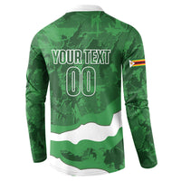 Custom Zimbabwe Rugby 2026 Button Sweatshirt Go Sables Sporty Grunge Style