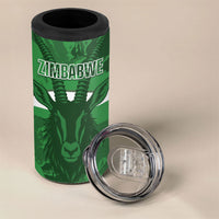Custom Zimbabwe Rugby 2026 4 in 1 Can Cooler Tumbler Go Sables Sporty Grunge Style