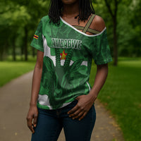 Custom Zimbabwe Rugby 2026 Cross Shoulder Shirt Go Sables Sporty Grunge Style