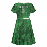 Custom Zimbabwe Rugby 2026 Kid Short Sleeve Dress Go Sables Sporty Grunge Style