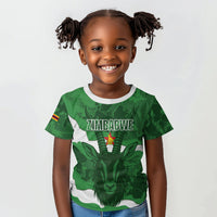 Custom Zimbabwe Rugby 2026 Kid T shirt Go Sables Sporty Grunge Style