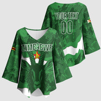 Custom Zimbabwe Rugby 2026 Kimono Sleeve Blouse Go Sables Sporty Grunge Style