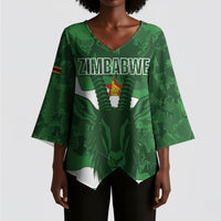 Custom Zimbabwe Rugby 2026 Kimono Sleeve Blouse Go Sables Sporty Grunge Style